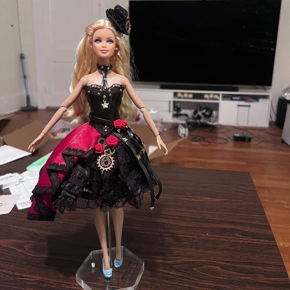 Victorian Steampunk Fashion Costume Dress Fit Muse Model Barbie, Poppy Parker